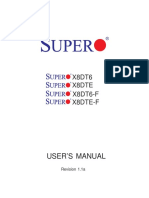 X8DT6 X8Dte X8DT6-F X8Dte-F: User'S Manual