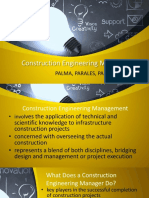 Construction Engineering Management: Palma, Parales, Partoza, Pastor