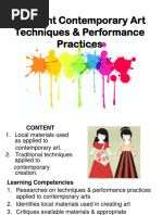 6different Contemporary Art Techniques & Performance Practices