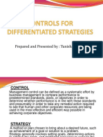 Controls For Differentiated Strategies - Tunisha