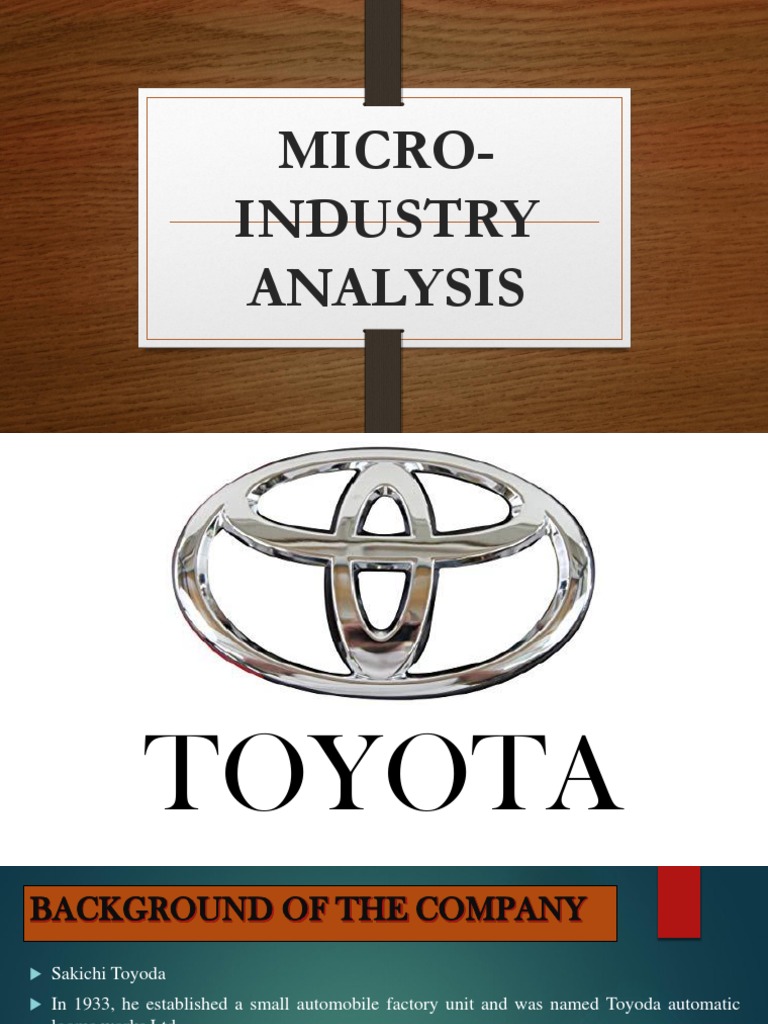 Micro Industry Analysis PDF Toyota Car