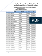Liste Des Candidats Convoqués Pour Passer Le Concours D'accès À l'ENCG Casa Lan A (Passerelle Semestre 5) Date de Concours: 11/09/2019