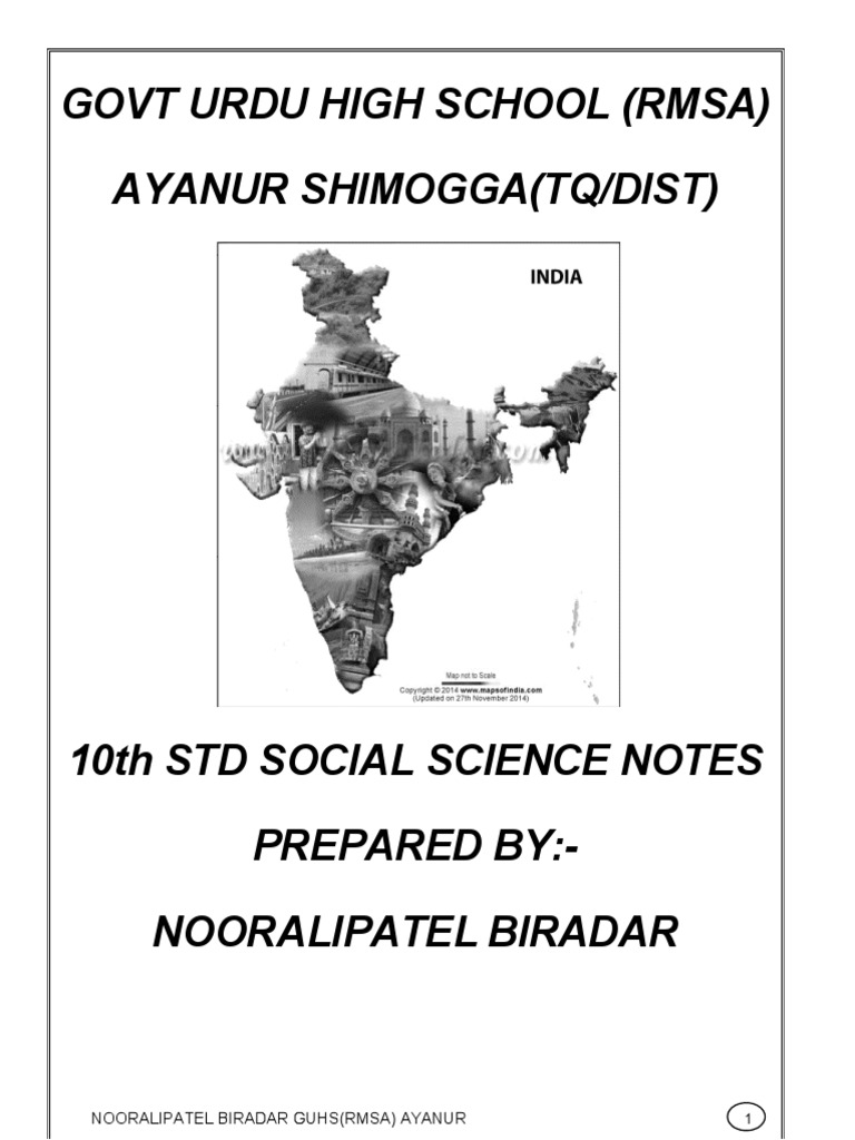 Sslc Full Social Notes