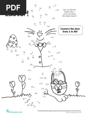Dot to Dot Easter Bunny