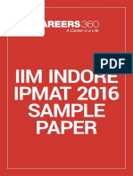 Iim Indore Ipmat Sample Paper 2016