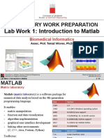 Laboratory Work Preparation: Lab Work 1: Introduction To Matlab