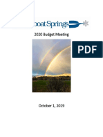 General Overview of 2020 Proposed Budget
