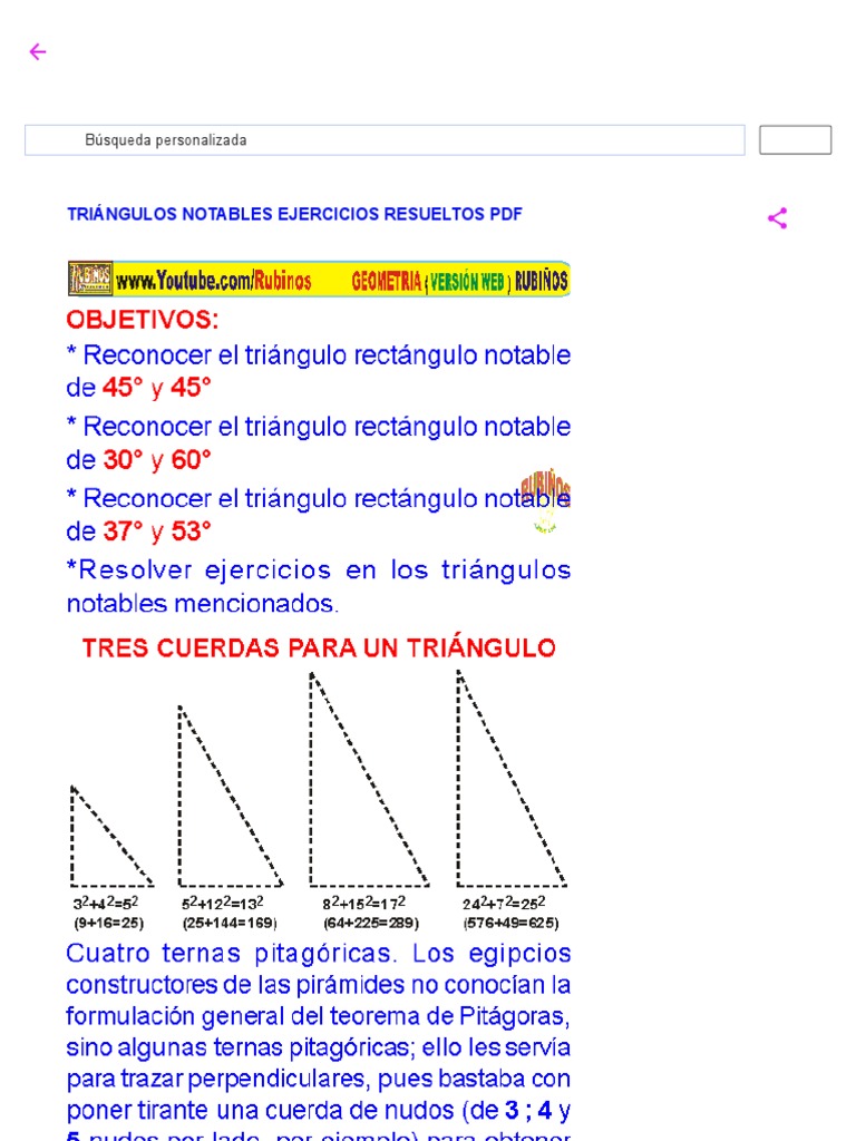 Triangulos Notables Ejercicios Resueltos Pdf Pdf Triangulo Geometria Euclidiana