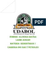 Nombre - Alondra Mayra Laime Adrian Materia-Reservorios 1 Carrera-Ing Gas y Petroleo