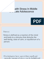 Coping With Stress in Middle and Late Adolescence