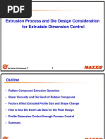 Extrusion Process and Die Design Consideration