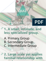 Ucsp Quiz How Society Is Organized