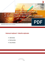 Concluzii Ale Conferinței Politica de Securitate Națională, de La Gândirea Strategică La Instituțiile de Apărare"