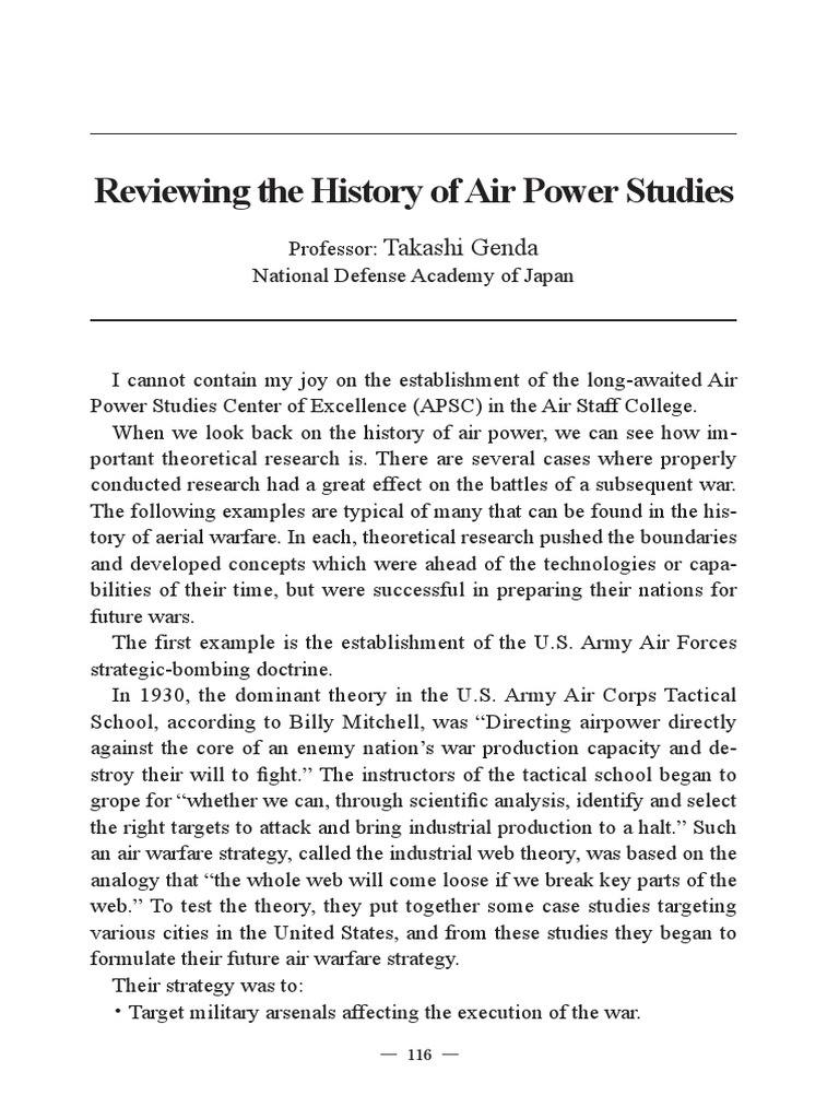 History of Air Power Doctrines Explained | PDF | United States Air ...