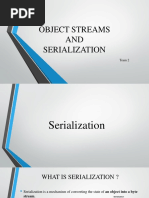 Object Streams & Serialization