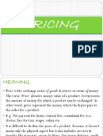 Pricing Meaning, Objectives, Factors & Policies