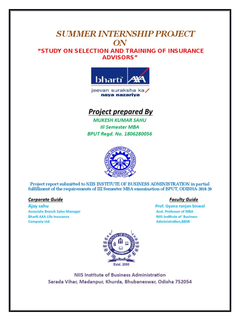 Recruitment of Insurance Advisors at Bharti AXA | PDF | Insurance ...