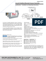 Series 647 Wet/Wet Differential Pressure Transmitter: Specifications - Installation and Operating Instructions