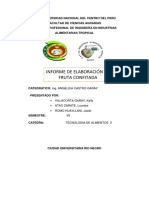 Elaboración de fruta confitada de tumbo gigante