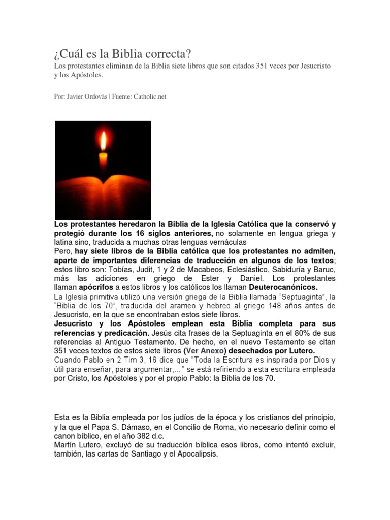 Cual Es La Biblia Correcta Pdf Septuaginta Biblia