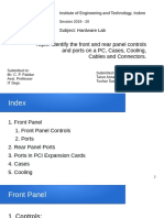 Topic: Identify The Front and Rear Panel Controls and Ports On A PC, Cases, Cooling, Cables and Connectors