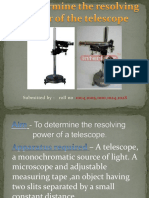 Resolving Power of A Telescope
