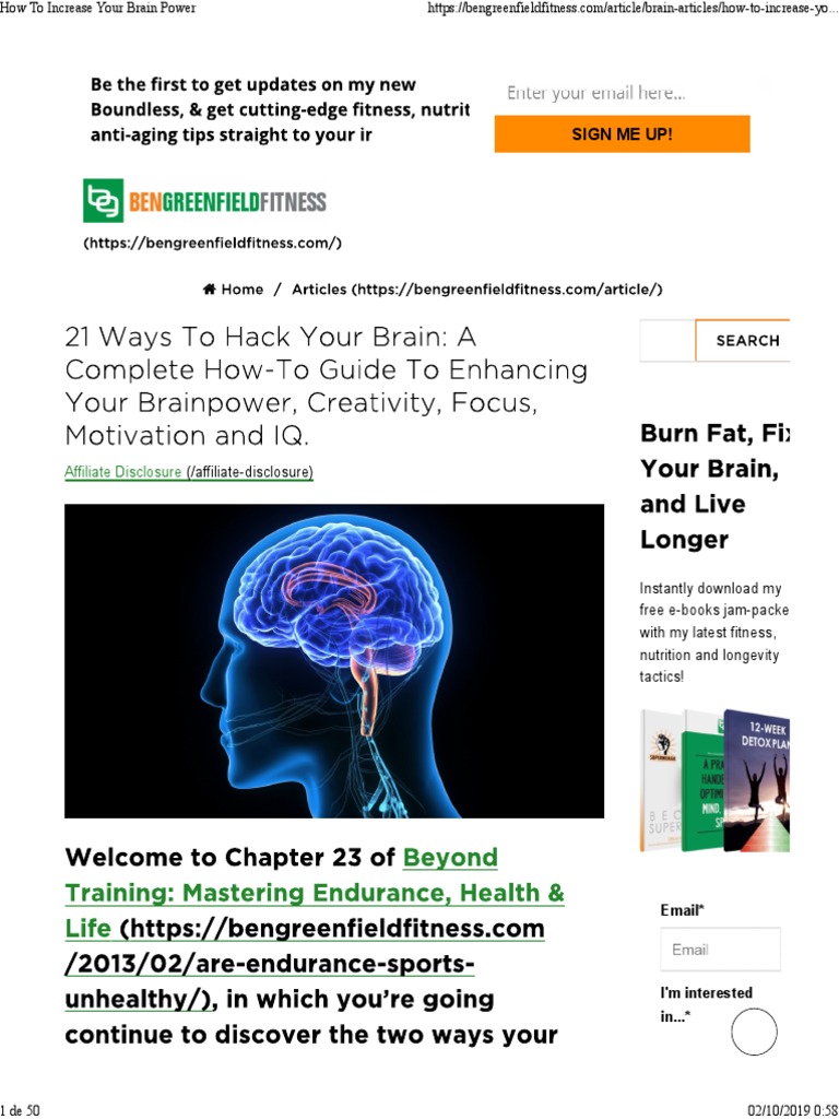 21 Ways to Boost Brain Power | PDF | Caffeine | Vitamin D