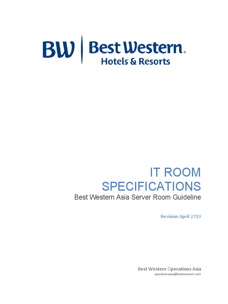 It Room Specifications: Best Western Asia Server Room Guideline | PDF ...