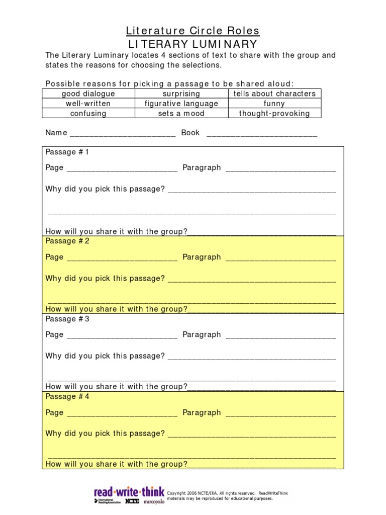 Literary Luminary PDF PDF