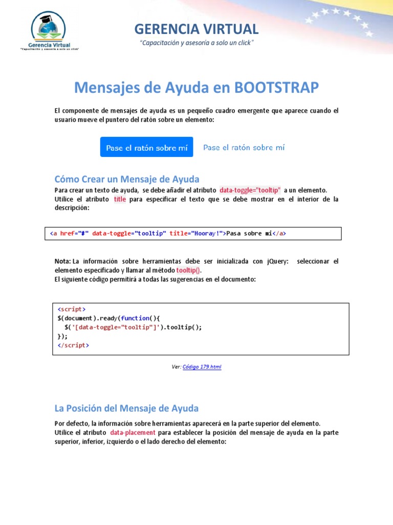 Mensajes en Bootstrap | PDF