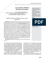 Calidad de Vida en Pacientes Chilenas Sobrevivientes de Cáncer de Mama.