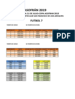 2da Fecha Fixture Futbol 7 Copa Asofran 2019