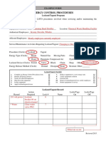 Energy Control Procedures: Example Form