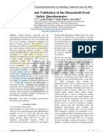 Development and Validation of the Household Food Safety Questionnaire