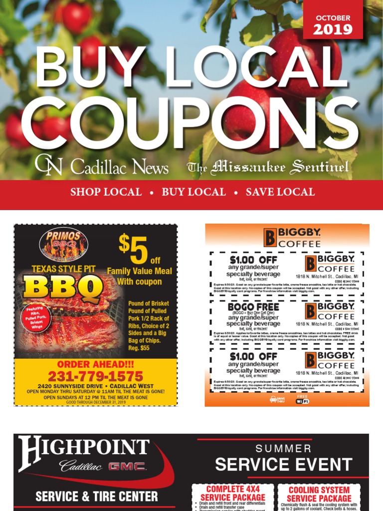 Coupon Book October 2019 | Coupon | Business