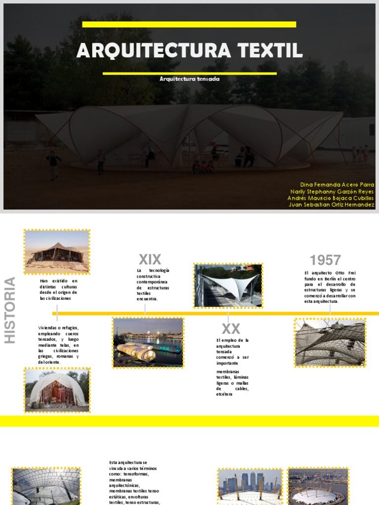 Arquitectura Textil: Estructuras Tensadas | PDF | Sectores Economicos ...