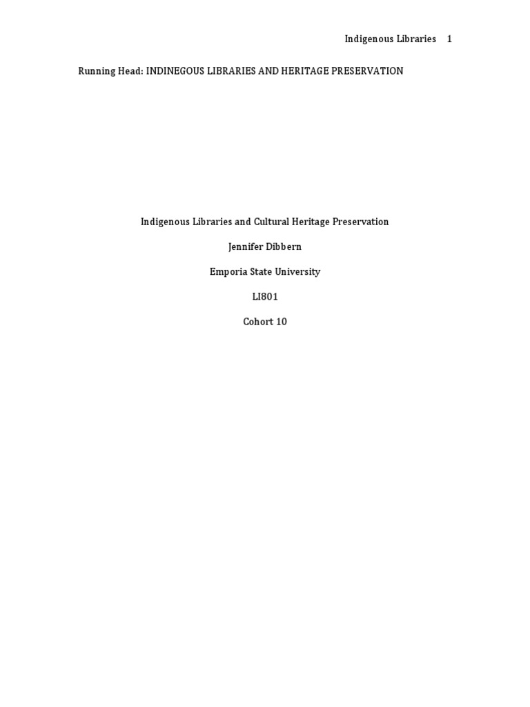 Indigenous Libraries 1 | PDF | Preservation (Library And Archival ...