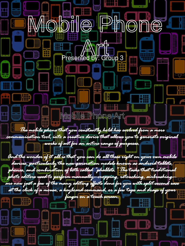 Mobile Phone Art PDF I Pad Image Editing