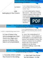 To An Understanding of Mission As One That Affirms The Following (Theo-Centric View)