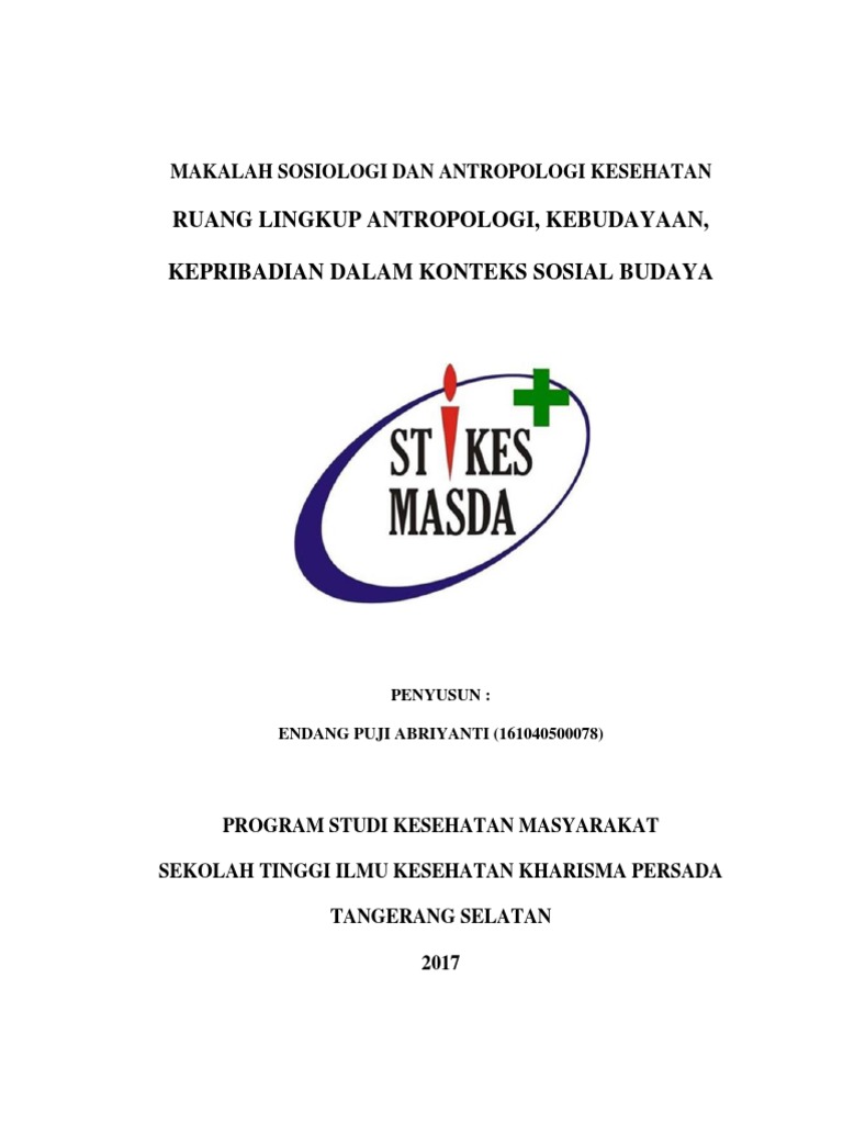 Makalah Ruang Lingkup Antropologi