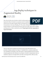 Understanding Display Techniques in Augmented Reality: Niteesh Yadav Oct 8, 2018 5 Min Read