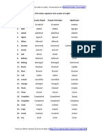 Los 200 Verbos Regulares e Irregulares Más Usados en Inglés Con Significado en Español