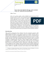 The Evidence Base For Family Therapy and Systemic Interventions For Child-Focused Problems