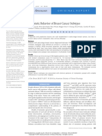 Metastatic Behavior of Breast Cancer Subtypes: Ournal of Linical Ncology