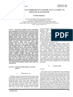 Perancangan Perbaikan Faktor Daya Lampu TL Dengan Kapasitor