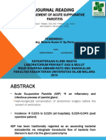 Journal Reading: Management of Acute Suppurative Parotitis