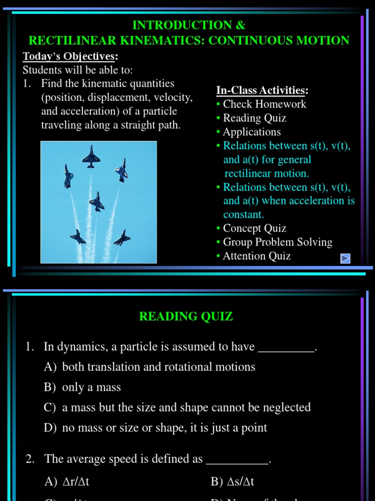 Rectilinear Kinematics Hibbler Ppt Acceleration Velocity