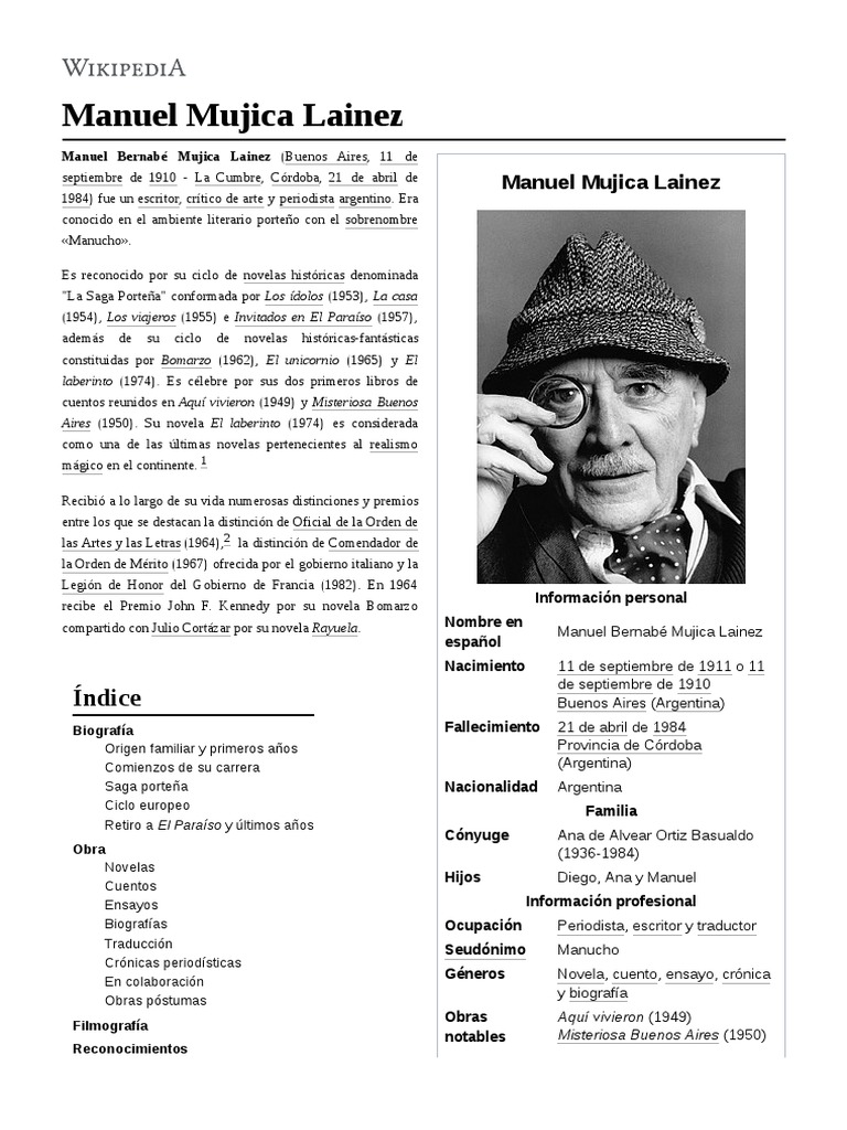 Manuel Mujica Lainez Pdf