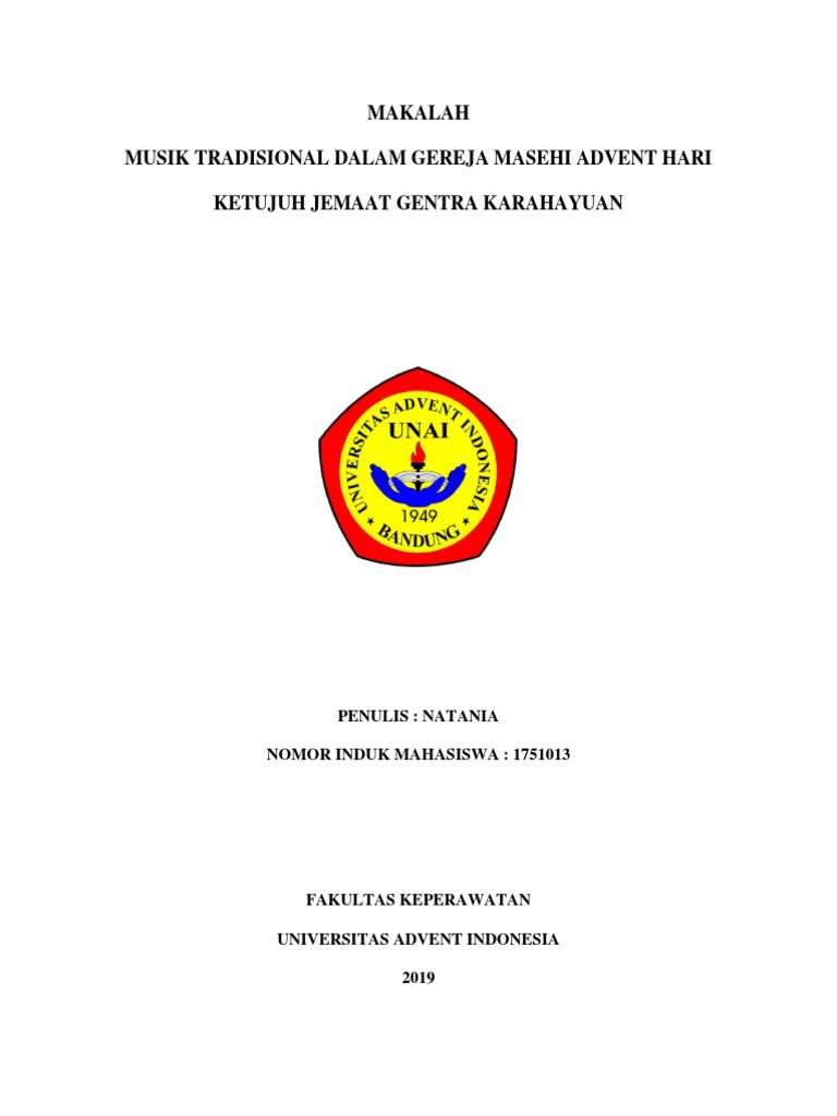Makalah Natania Musik Tradisional Dalam Gereja