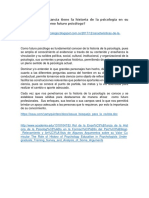 Qué Importancia Tiene La Historia de La Psicología en Su Formación Como Futuro Psicólogo